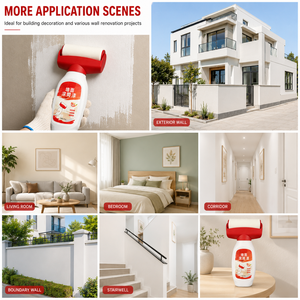 Kit de Repintado con Rodillo para Pintura Látex, Pintura para Paredes a Base de Agua, Fácil Aplicación, Revestimiento para Renovación de Paredes Interiores - Product Image 6
