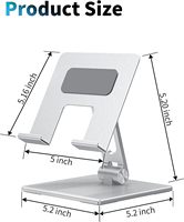 Support universel réglable multi-angles pour tablette Base en métal épais épais Grandes tablettes Compatible iPad Bureau
