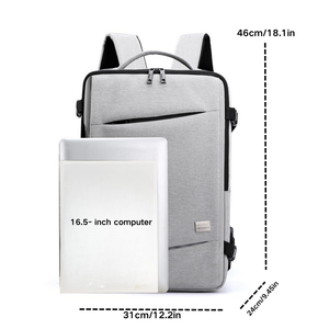 Mochila <span class=keywords><strong>de</strong></span> Viaje <span class=keywords><strong>de</strong></span> Nailon para Hombre, para Laptop <span class=keywords><strong>de</strong></span> 15.6 Pulgadas, Gran Capacidad, Impermeable, para Fin <span class=keywords><strong>de</strong></span> Semana o Negocios - Product Image 2
