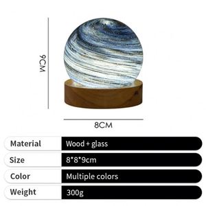 Lámpara de Noche de Cristal con Diseño de Planeta, para Mesa de Noche, Electrónica de Consumo Promocional 2024, para Negocios - Product Image 2