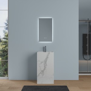Lavabo de pie de una pieza con pedestal, pequeño lavabo con colores intercambiables - Product Image 3