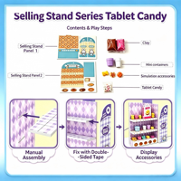Kit de Bricolage en Papier pour Stand de Confiserie, Stand de Confiseries et Desserts, Jeu d'Imitation, Nouveauté pour Enfants, Vente en Gros