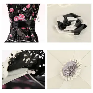 <span class=keywords><strong>Parasol</strong></span> 3D à fleurs en dentelle, revêtement noir, protection solaire <span class=keywords><strong>anti</strong></span> UV, <span class=keywords><strong>parasol</strong></span> princesse portable, résistant au <span class=keywords><strong>vent</strong></span>, vintage - Product Image 6