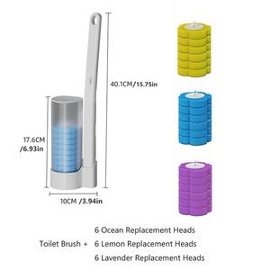 Sistema de Limpieza de Inodoros Desechable al por Mayor, Kit Completo con Soporte y 6 Cabezales de Recarga para un Mantenimiento Higiénico del Baño - Product Image 3