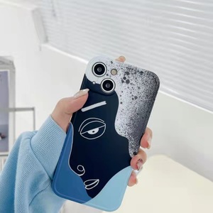 Tpu souple Imd L'art Abstrait Visage <span class=keywords><strong>Noir</strong></span> <span class=keywords><strong>Mat</strong></span> Housse de Téléphone Mobile Pour Iphone 13 Pro Max 12 11 13 pour sony xz3 - Product Image 3