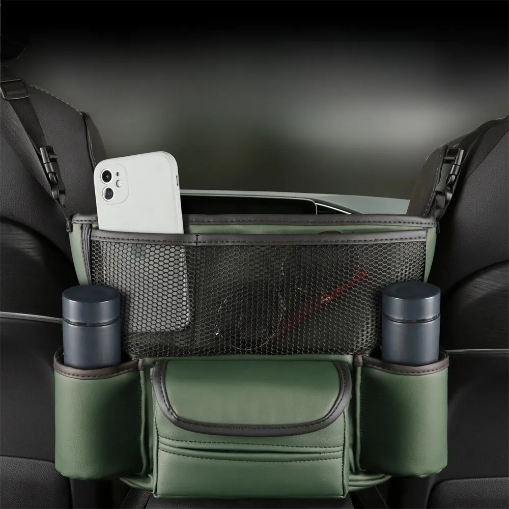 Soporte para monedero para coche, soporte para bolso de bolsillo, organizador de coche automotriz de gran capacidad duradero y almacenamiento entre asientos