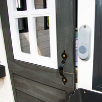 Maisonnette de jeu en cèdre chinois Tosen pour l'extérieur avec porte, fenêtre et évier pour les jeux éducatifs des enfants dans le jardin et l'utilisation comme cabane