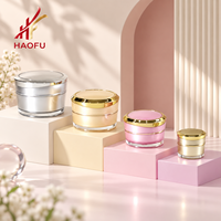 Pot en plastique pour crème, 5/10g/15/20g/30g/50g, avec couvercle électroplaqué, pour crème visage, beurre corporel, échantillon cosmétique et soin de la peau - Vente chaude