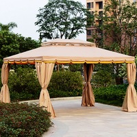 Tonnelle commerciale en aluminium Rome avec rideaux latéraux, chapiteau de jardin extérieur personnalisé
