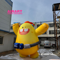 Ballon de mascotte de personnage de dessin animé gonflable de fête de scène pour l'activité commerciale, poupée de dessin animé gonflable personnalisée avec cerf-volant