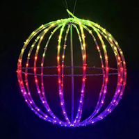 Guirlande lumineuse à pixels programmable Ws2811 LED RGB, boule pliable illuminée pour Noël, motifs lumineux 3D