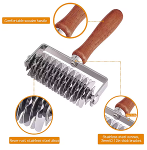 Outils de pâtisserie de cuisson en acier inoxydable professionnel pâte à tarte à biscuits treillis volet roulant coupe-pâtisserie croûte à Pizza - Product Image 3