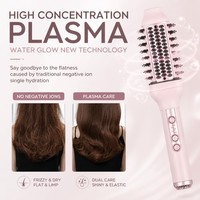 Brosse lissante pour cheveux Torlin Plasma 100 220V 80W Chauffage double PTC 230 ℃   450 ℉   Brosse redresseuse en nylon LED PET