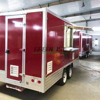Remorque alimentaire mobile de 4,2 m, camion de restauration rapide commercial, 220 V, capacité personnalisable, entièrement équipée