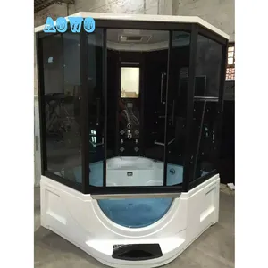 luxury hydromassage whirlpool bath steam shower cabins, wet sauna steam shower rooms combination for film seks indoor bathroom