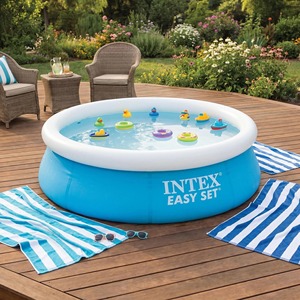 <span class=keywords><strong>Piscina</strong></span> Inflable <span class=keywords><strong>Intex</strong></span> 28101 <span class=keywords><strong>Easy</strong></span> <span class=keywords><strong>Set</strong></span> de 886L, Redonda, Familiar, Infantil, de PVC, Portátil, para Jardín, Exterior - Product Image 6