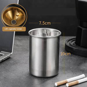 Asbak Mobil Anti-Angin Bentuk Corong Kreatif dari Logam Stainless Steel yang Dapat Dilepas dengan Logo Kustom, Anti-Angsa Abu, Dekorasi Rumah dan Ruangan - Product Image 6