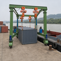 Chariot transitaire pour conteneurs High-Cube de 40 pieds, équipé d'un moteur diesel et d'un système de levage magnétique en option