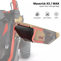 Sac de rangement pour portes avant X3 UTV pour Can Am Maverick X3 Maverick X3 MAX R RR 4x4 XMR XDS 2017+ Gris/Points de couture rouges