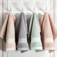 Ensemble de serviettes en coton, serviettes de bain, serviettes de visage, débarbouillettes pour enfants, absorbantes, douces, sans peluches, style minimaliste, luxe léger