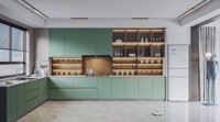 Meubles de cuisine et de salle de bain modulaires sur mesure pour toute la maison, armoires et placards écologiques en bois massif, installation facile, style moderne et minimaliste