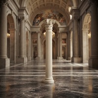 Colonne romaine décorative européenne creuse en GRC, design traditionnel, pour usage extérieur, hôtel, villa, salon, extérieur, verticale, imperméable