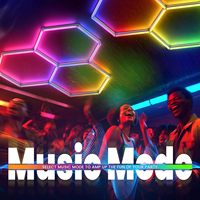 Lampes de garage hexagonales RGB avec synchronisation musicale, modes de gradation et de vitesse, éclairage de plafond en nid d'abeille DIY pour salle de jeux et atelier