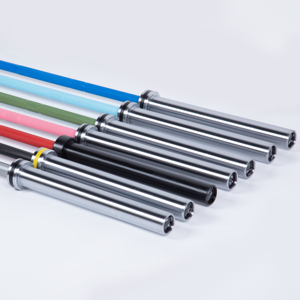 テルスフィットネス オリンピックバーベル 20kg 15kg カラーセラコートスチール 28mm径 2.2m長さ 耐荷重1500ポンド ウェイトリフティングエクササイズ - Product Image 1