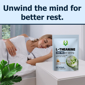 Cápsulas Blandas de L-Teanina con Glicinato de Magnesio OEM ODM, L-Teanina para Relajar la Mente y Mejorar el Descanso, Cápsulas Herbales - Product Image 3