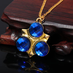 Pendentif en <span class=keywords><strong>saphir</strong></span> de dessin animé Breath of the Wild, cadeaux et accessoires de bijouterie pour les fans et les amis, anime The Legend of <span class=keywords><strong>Zelda</strong></span>, collier - Product Image 3