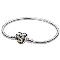 Bracelet en os de serpent DIY en tungstène avec breloques Disney Winnie l'ourson et Mickey Mouse, bijoux de luxe pour femmes