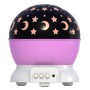 Lampe de nuit pour décoration d'intérieur Projecteur de ciel étoilé LED Rotation de la lune Batterie 220V RVB Lumière boule magique en cristal coloré - Product Image 3