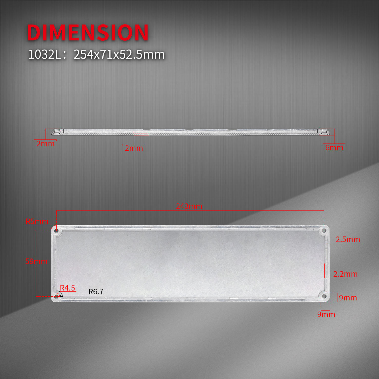 デル Daiertek 1032L Aluminum Enclosures - Ideal for Guitar Pedals