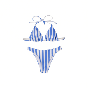 Set bikini da donna HDJ a righe blu taglia 42 44 46 48 Costumi da bagno e abbigliamento da spiaggia - Product Image 2