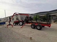 Remorque de bois de forêt de rondin de vélo de quadruple de machine de sylviculture avec la grue pour le tracteur