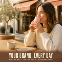 Mug à café isotherme à double paroi en acier inoxydable de 6 oz avec logo personnalisé ZB Wholesale Small