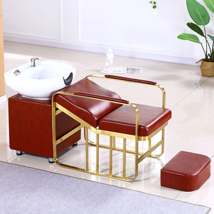 Hairdressing salon hair washing <b>bed</b> hair salon hair washing <b>bed</b> haircutting barbershop hair washing <b>bed</b> metal frame ceramic - Product Image 5