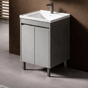 <span class=keywords><strong>Meuble</strong></span>-lavabo compact pour salle de bain avec <span class=keywords><strong>vasque</strong></span> intégrée, <span class=keywords><strong>meuble</strong></span>-<span class=keywords><strong>vasque</strong></span> autoportant gain de place avec rangement pour petites salles de bain - Product Image 2