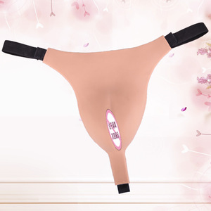 Body Shaping <span class=keywords><strong>Travesti</strong></span> CDs Caché Organes génitaux Fade Vagin Sous-Vêtements Hommes S'habiller Comme Femmes String En Forme De Feuille Fade Vagin Pantalon - Product Image 4