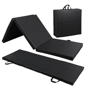 Tapis de gymnastique pliable en PVC léger à trois plis, épaisseur 4/5 mm, résistant à l'usure, équipement de fitness pour femmes à domicile - Product Image 1