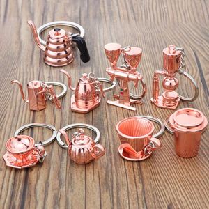 Creative Metal Keychain 3D Metal <b>Coffee</b> Cup Tools Key Chain <b>Coffee</b> <b>Maker</b> Keychains - Product Image 5