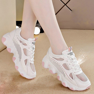 Venta al por mayor de moda para niñas plataformas casuales gruesas suela gruesa <span class=keywords><strong>mujer</strong></span> caminar correr deportes <span class=keywords><strong>mujer</strong></span> <span class=keywords><strong>tenis</strong></span> zapatos señoras zapatillas de deporte - Product Image 1
