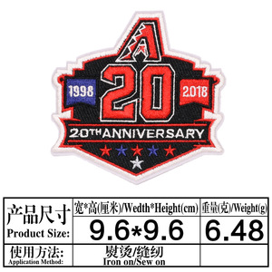 नए आगमन अमेरिकी कढ़ाई लोहा खेल आइस हॉकी बेसबॉल टीम वर्षगांठ पैच पर सजावट के लिए - Product Image 5