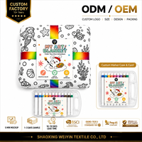 Couverture en polaire Sherpa personnalisable pour enfants, à colorier soi-même, avec marqueurs lavables et réutilisables, motifs géométriques, personnages de dessins animés, graffiti éducatifs