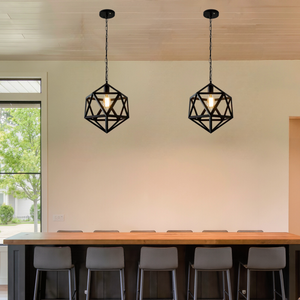 Lustre de Restaurant Vintage Géométrique Pendentif Industriel Multi-facettes Grande <span class=keywords><strong>Suspension</strong></span> <span class=keywords><strong>pour</strong></span> <span class=keywords><strong>Cuisine</strong></span> Bar Café Loft - Product Image 3