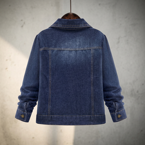 บริการออกแบบเสื้อแจ็คเก็ตยีนส์ผู้ชายแบบ OEM ไซส์ใหญ่ สไตล์ลำลอง กันน้ำ ผ้าแคนวาส คอตั้ง น้ำหนักเบา - Product Image 3