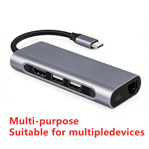 <span class=keywords><strong>Hub</strong></span> USB multifonction 7 ports <span class=keywords><strong>USB2</strong></span> <span class=keywords><strong>0</strong></span> HDMI 4K Type C PD 2 <span class=keywords><strong>0</strong></span> Carte SD TF Compatibilité forte Alliage d'aluminium pour ordinateur portable - Product Image 1