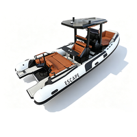 Bateau pneumatique à coque rigide personnalisé en aluminium, homologué CE, pour le plaisir familial et l'exploration côtière