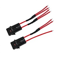 Kabel Harness Pemasang Sekring Otomatis Kustom OEM 18AWG Kabel Merah untuk Sambungan Daya Baterai Mobil EV Sepeda Motor
