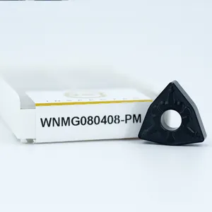 WNMG080408-PM Inserção de lâmina de torneamento CNC com revestimento preto para acabamento de aço